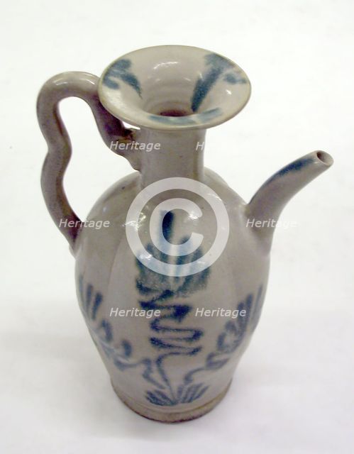 Ewer with Abstract Swirls and Radiating Strokes, Tang dynasty (618-907), 9th century. Creator: Unknown.