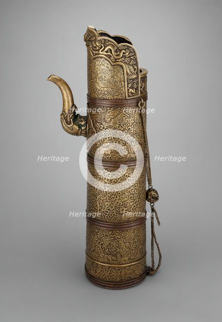 Ewer with Crocodile (Makara) Spout, 16th century. Creator: Unknown.
