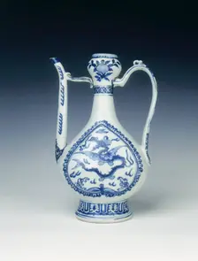 Ewer with flying sea-dragons, Ming dynasty, China, 1550-1575. Creator: Unknown
