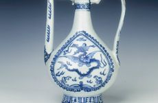 Ewer with flying sea-dragons, Ming dynasty, China, 1550-1575. Creator: Unknown.