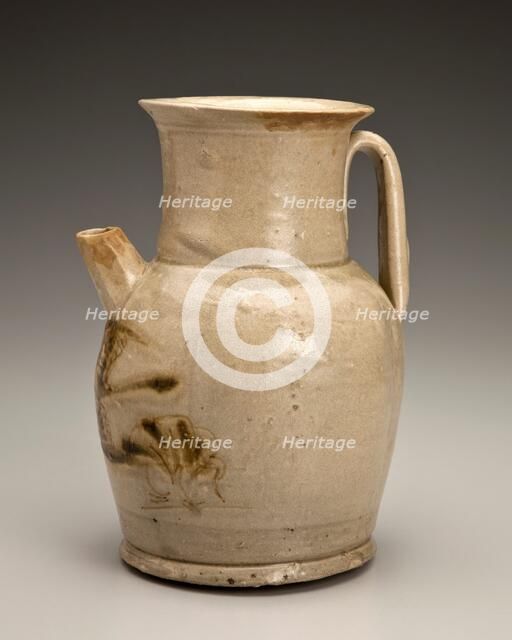 Ewer with foliage and bird design, 800s. Creator: Unknown.