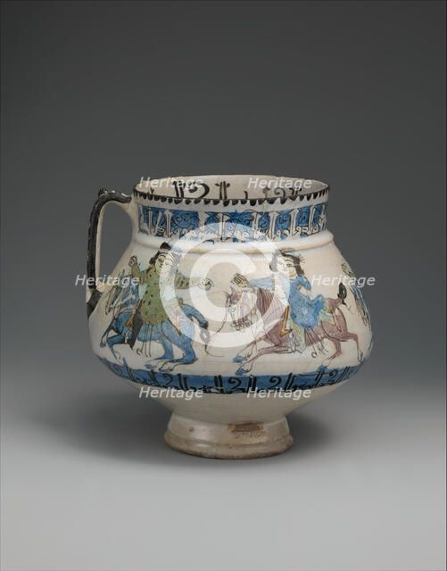 Ewer with Horsemen Inscribed in Arabic, Iran, 2nd half 12th-early 13th century. Creator: Unknown.