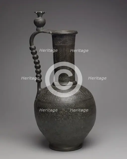 Ewer with Inscriptions and Hunting Scenes, Iran, 11th century. Creator: Unknown.