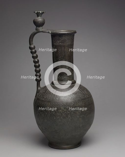 Ewer with Inscriptions and Hunting Scenes, Iran, 11th century. Creator: Unknown.