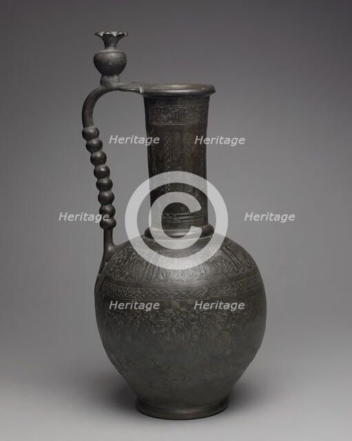 Ewer with Inscriptions and Hunting Scenes, Iran, 11th century. Creator: Unknown.