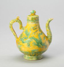 Ewer with Paired Dragon amid Cloud Scrolls, Ming dynasty, Zhengde reign (1506-1521). Creator: Unknown