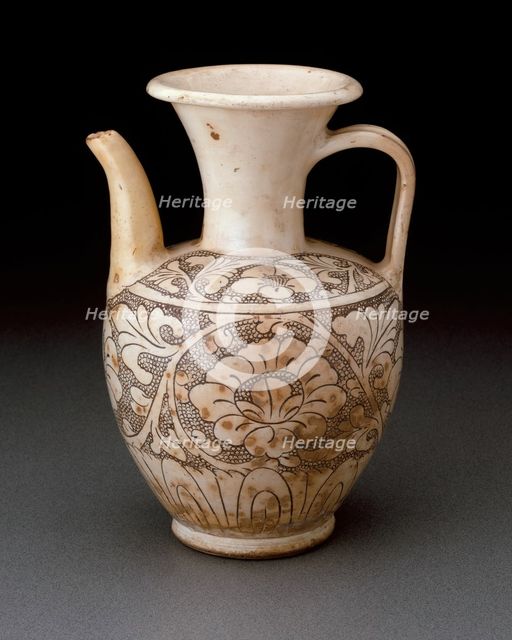 Ewer with Peony Scroll, Northern Song dynasty (960-1127), 11th century. Creator: Unknown.
