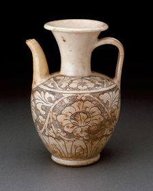 Ewer with Peony Scroll, Northern Song dynasty (960-1127), 11th century. Creator: Unknown
