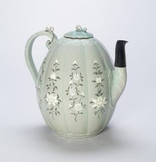 Ewer with Stylized Lotus Flowers and Chrysanthemums, Korea, Goryeo dynasty, late 12th century. Creator: Unknown