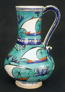 Ewer with Sailing-Ship Design, Turkey, early 17th century. Creator: Unknown