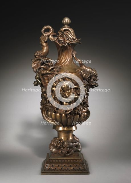 Ewer with Triumph of Galatea, c. 1700. Creator: Massimiliano Soldani (Italian, 1656-1740).