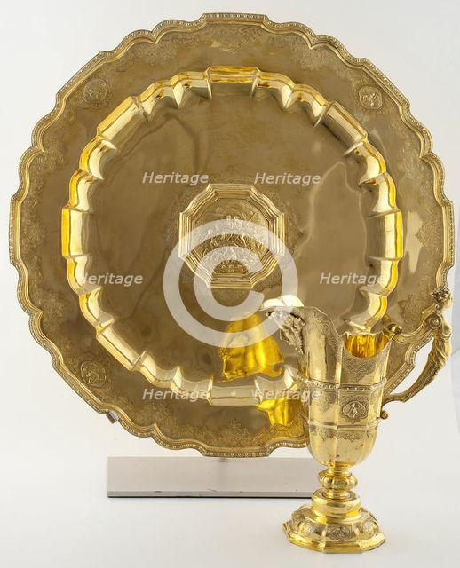 Ewer and Basin, Augsburg, c. 1720. Creator: Johan Erhard Heuglin II.