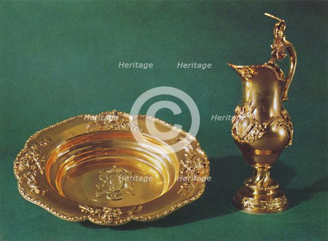 'Ewer and basin, c.1735', 1953. Artist: Unknown.