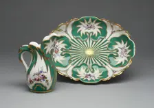 Ewer and Basin (Pot a l'Eau et jatte Feuille d'Eau), Sèvres, 1756/60. Creators: Sèvres Porcelain Manufactory, Jean-Claude Deplessis