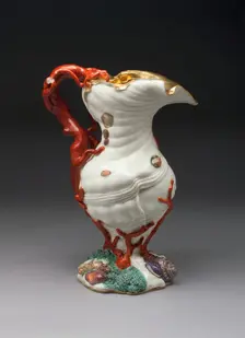 Ewer, Capodimonte, c. 1745. Creators: Capodimonte Porcelain Manufactory, Giuseppe Gricci