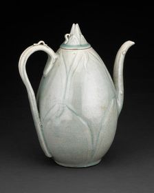 Ewer Formed as Sprouting Bamboo, Korea, Goryeo dynasty(918-1392), 12th century. Creator: Unknown