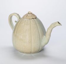 Ewer in the Form of a Melon with Bamboo Spout, Korea, Goryeo dynasty (918-1392), 12th century. Creator: Unknown