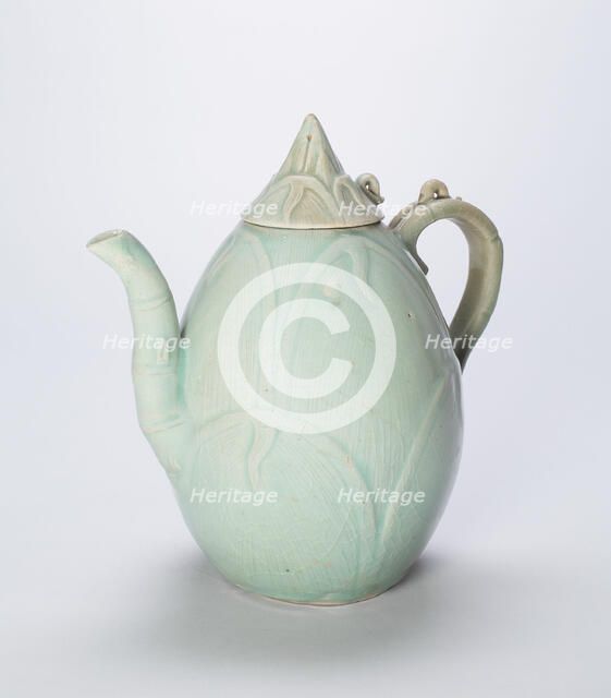 Ewer in the Form of a Bamboo Shoot, Korea, Goryeo dynasty (918-1392), mid-12th century. Creator: Unknown.