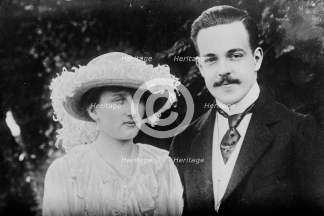 Ex-King Manuel & bride, Manuel of Portugal, between c1910 and c1915. Creator: Bain News Service.