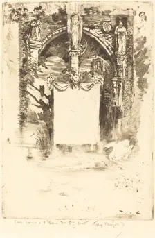 Ex-Libris pour "L'Ensorcelée" (Bookplate for "L'Ensorcelée"), c. 1883/1885. Creator: Felix Hilaire Buhot