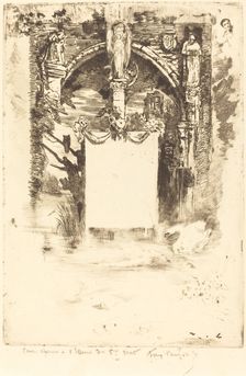 Ex-Libris pour "L'Ensorcelée" (Bookplate for "L'Ensorcelée"), c. 1883/1885. Creator: Felix Hilaire Buhot