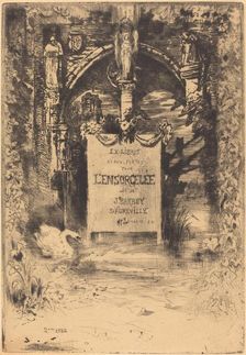 Ex-Libris pour "L'Ensorcelée" (Bookplate for "L'Ensorcelée"), c. 1883/1885. Creator: Felix Hilaire Buhot