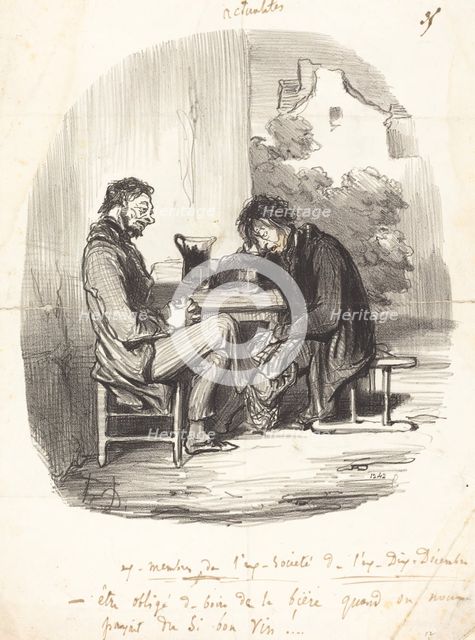 Ex-membres de l'ex-société de l'ex-Dix-décembre, 1850. Creator: Honore Daumier.