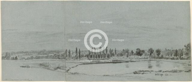 Extensive Landscape with a Pond. Creator: William Turner.