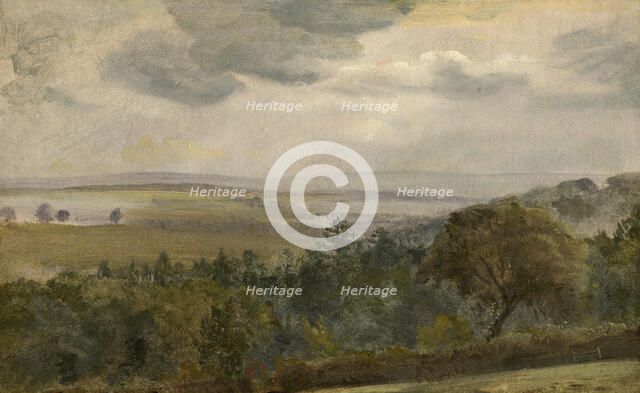 Extensive Landscape With Clouds, c1850. Creator: Lionel Constable.
