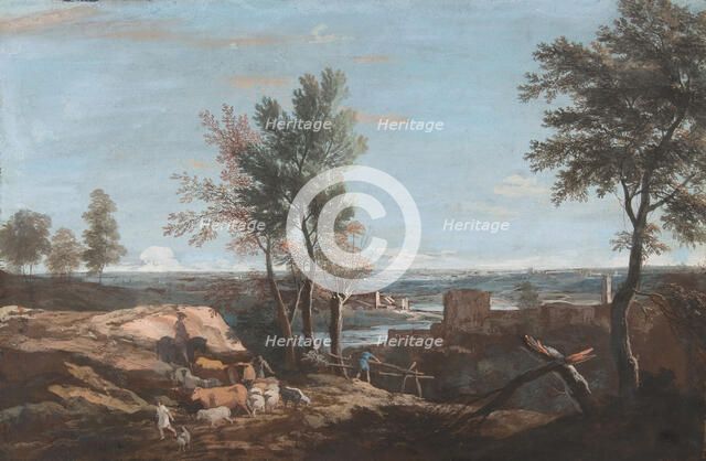 Extensive Pastoral Landscape, ca. 1700-1730. Creator: Marco Ricci.
