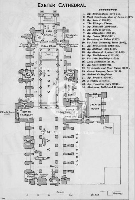 'Exter Cathedral', c20th Century. Artist: John Bartholomew.