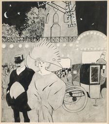Extérieur du Moulin Rouge, 1908. Creator: Gris, Juan (1887-1927)