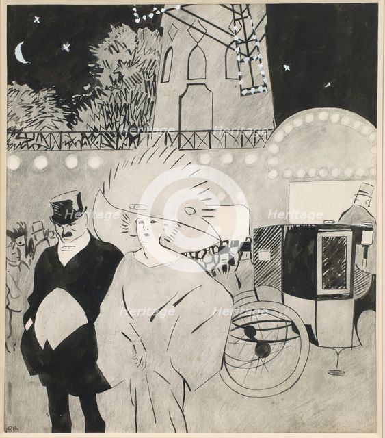 Extérieur du Moulin Rouge, 1908. Creator: Gris, Juan (1887-1927).