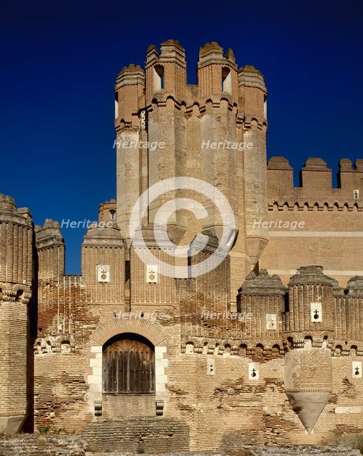 Exterior, Coca Castle, Coca, Segovia, Spain, 15th century (2003).  Creator: LTL.