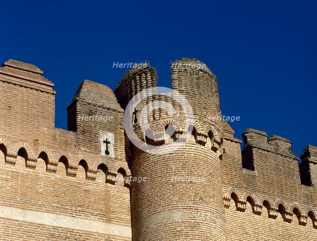 Exterior, Coca Castle, Coca, Segovia, Spain, 15th century (2003).  Creator: LTL.