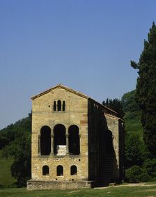 Exterior, Church of St Mary, Mount Naranco, Oviedo, Spain, 9th century (2002). Creator: LTL