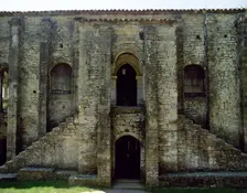 Exterior, Church of St Mary, Mount Naranco, Oviedo, Spain, 9th century (2002). Creator: LTL