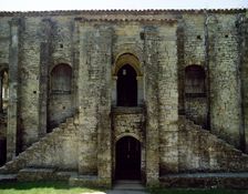Exterior, Church of St Mary, Mount Naranco, Oviedo, Spain, 9th century (2002). Creator: LTL