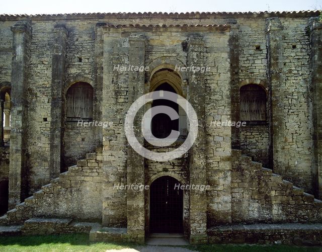 Exterior, Church of St Mary, Mount Naranco, Oviedo, Spain, 9th century (2002).  Creator: LTL.