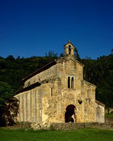 Exterior, Church of the Holy Saviour of Valdedios, Asturias, Spain, 9th century, (2002). Creator: LTL
