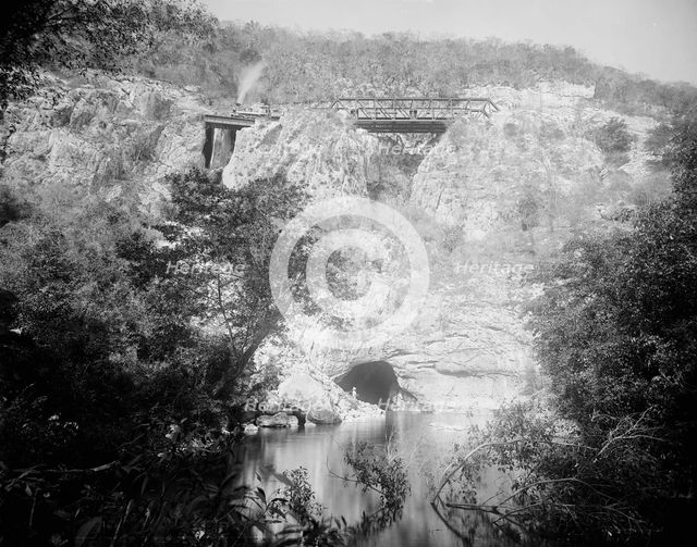 Exterior, Choy Cave, Mexico, between 1880 and 1897. Creator: William H. Jackson.