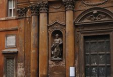Exterior detail, Church of the Most Holy Trinity of Pilgrims, Rome, Italy, 17th century (2009). Creator: LTL