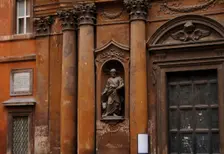 Exterior detail, Church of the Most Holy Trinity of Pilgrims, Rome, Italy, 17th century (2009). Creator: LTL