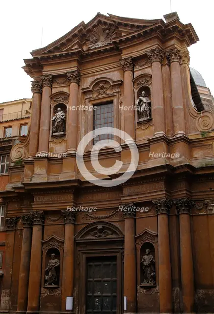 Exterior detail, Church of the Most Holy Trinity of Pilgrims, Rome, Italy, 17th century (2009).  Creator: LTL.
