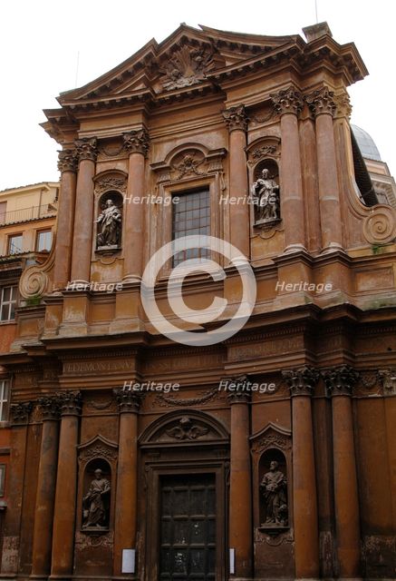 Exterior detail, Church of the Most Holy Trinity of Pilgrims, Rome, Italy, 17th century (2009).  Creator: LTL.