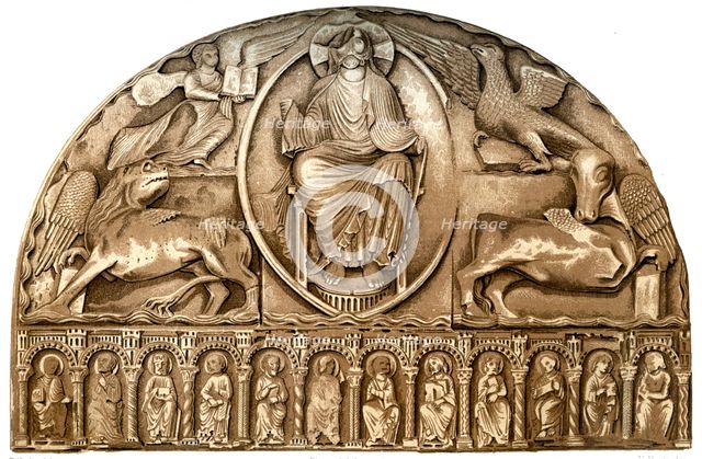Exterior decoration of Le Mans Cathedral, Le Mans, France, 15th century (1849).Artist: H Moulin