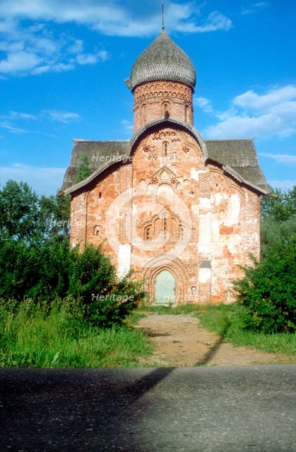 Exterior of a church, Novgorod, Russia. Artist: Unknown