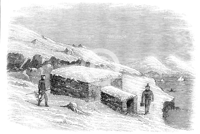 Exterior of a Greenlander's Hut, 1856.  Creator: Unknown.