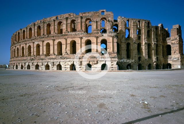 Exterior of a Roman Colosseum, 3rd century. Artist: Unknown