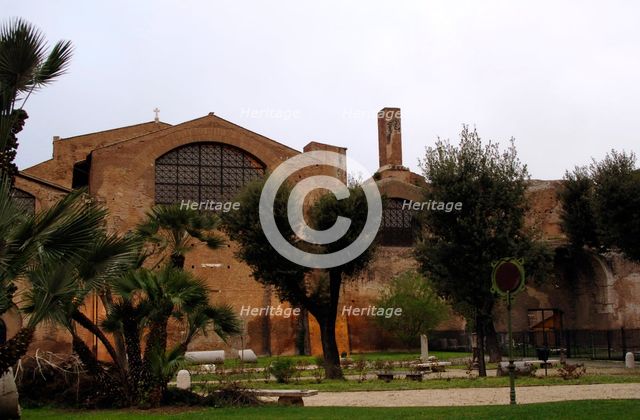 Exterior of Baths of Diocletian, National Roman Museum, Rome, Italy, 2009. Creator: LTL.